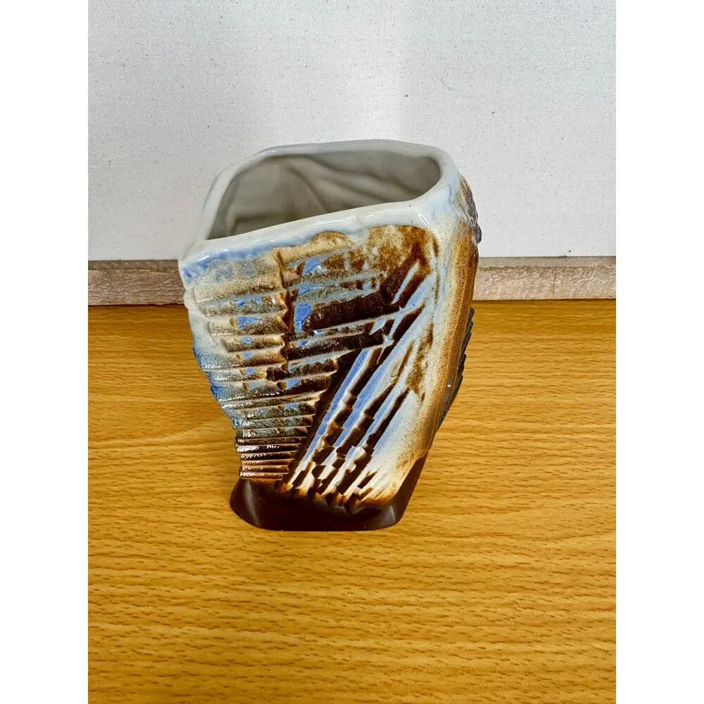 Vintage Lapin Savi Ky Tervola Finland ROCK ceramic vase Kauko Ruokamo design 7